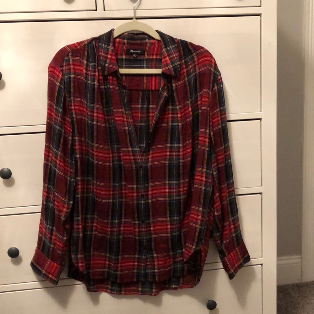 Madewell plaid button down blouse
